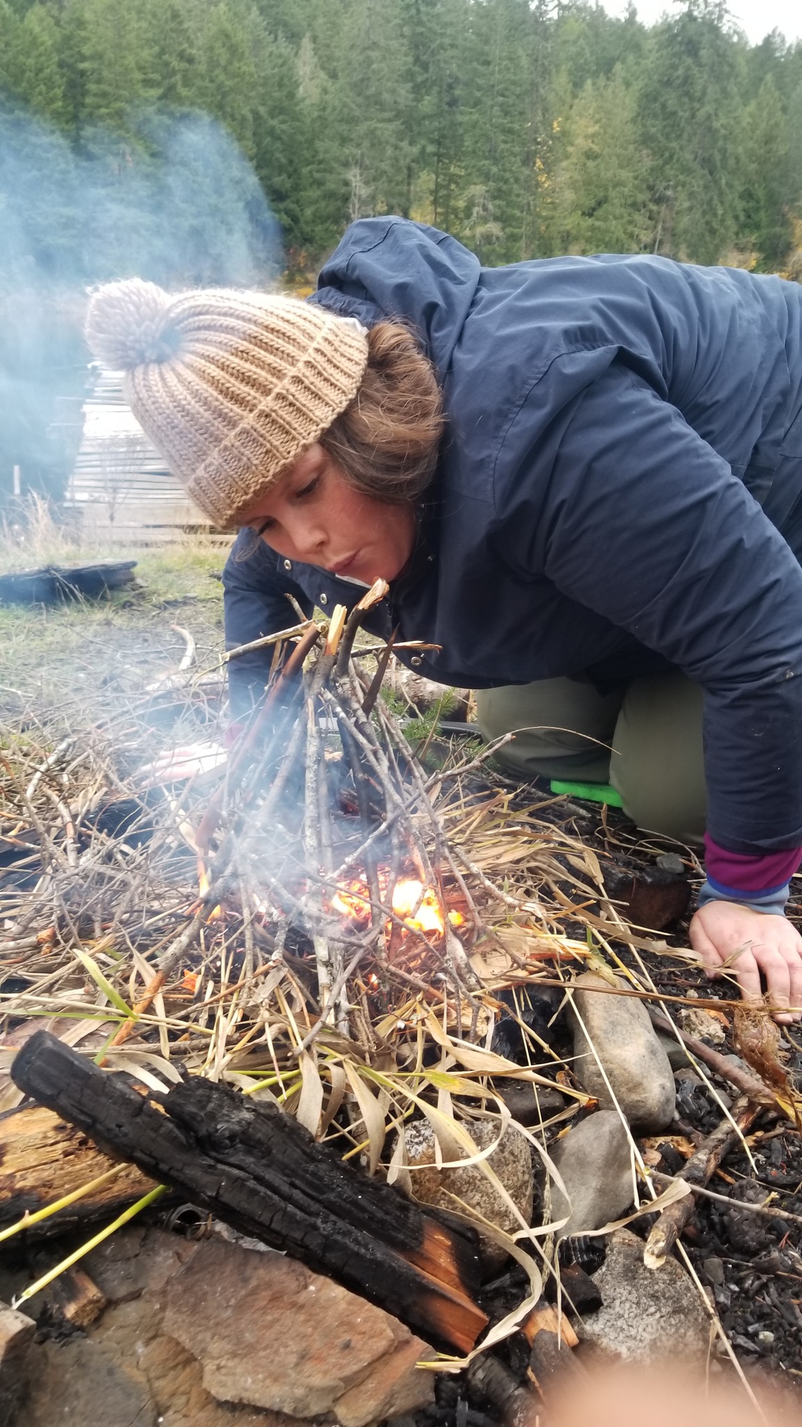 Firemaking with natural materials