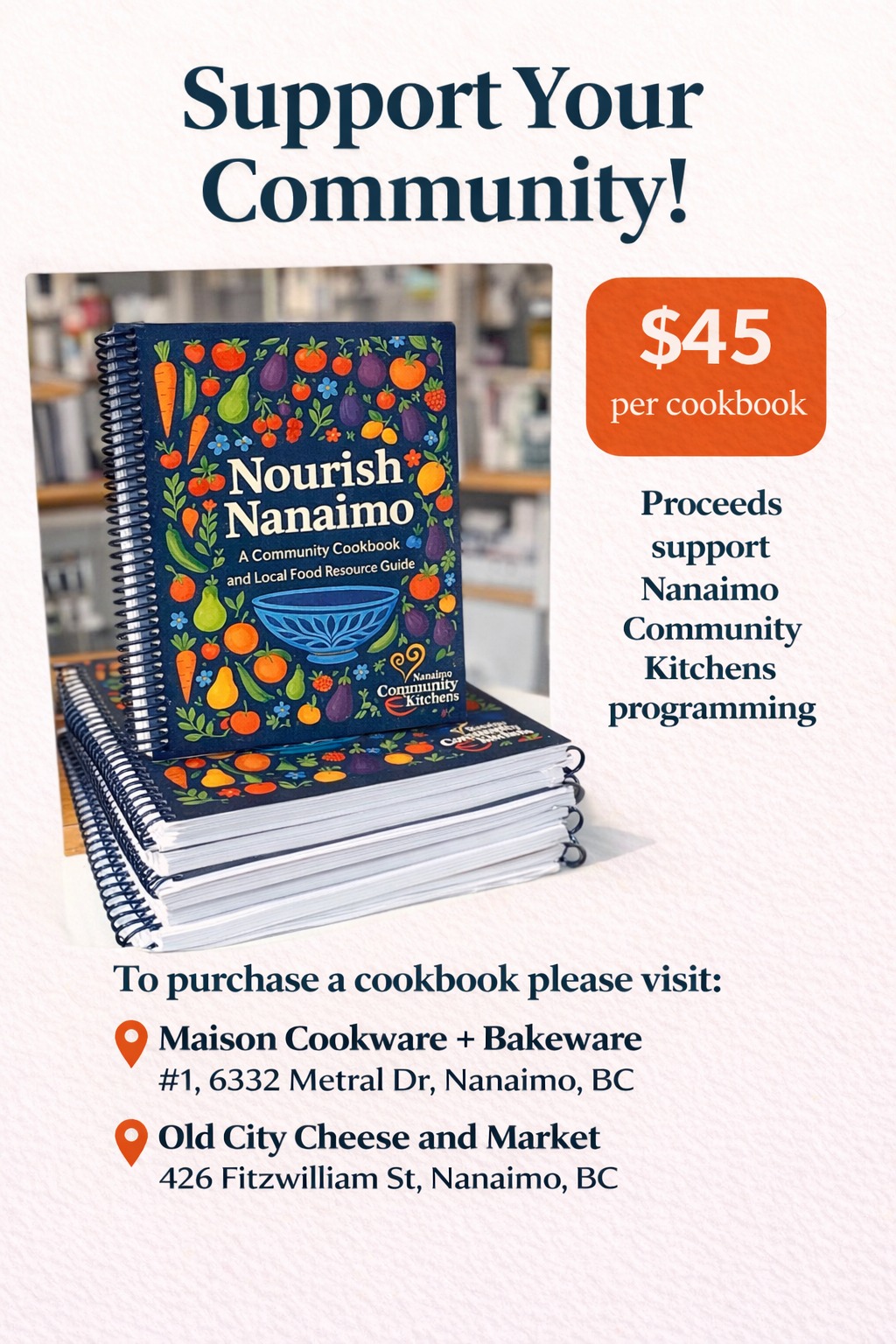 Nourish Nanaimo Cookbook cover